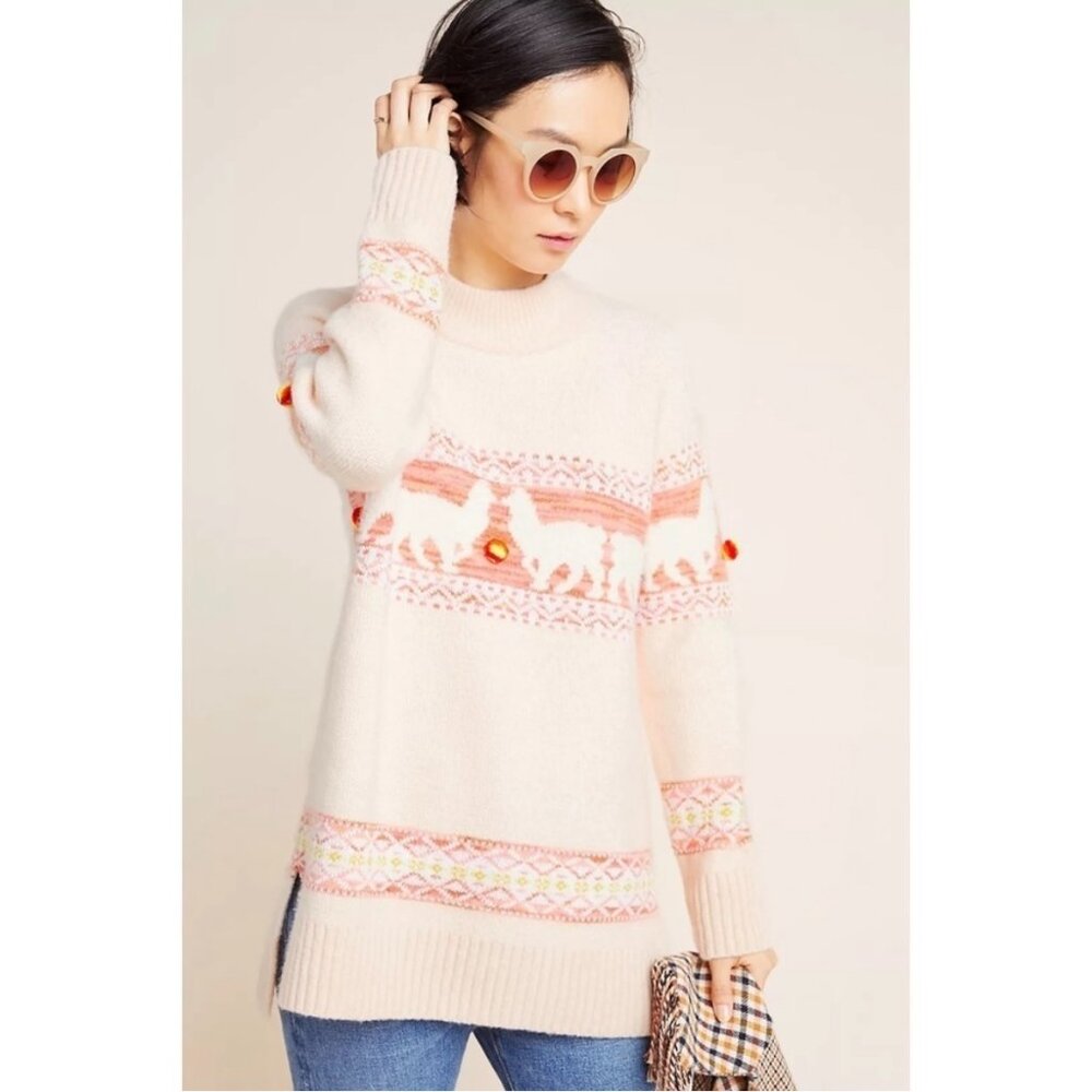 Anthropologie Aimee Pommed Alpaca Sweater (Small)